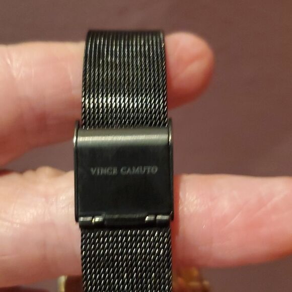 VINCE CAMUTO WATCH, Rhinestone Bezel, Stainless Steel band,Rose Gold, NWOT. - Picture 4 of 5